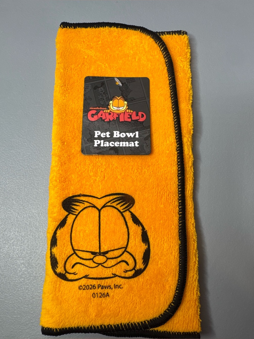 Nickelodeon Garfield Orange Pet Bowl Placemat Terry cloth novelty cat